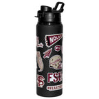 Spirit Products Florida State Multi Logo Design 28oz Aluminum Sport Bottle - Black