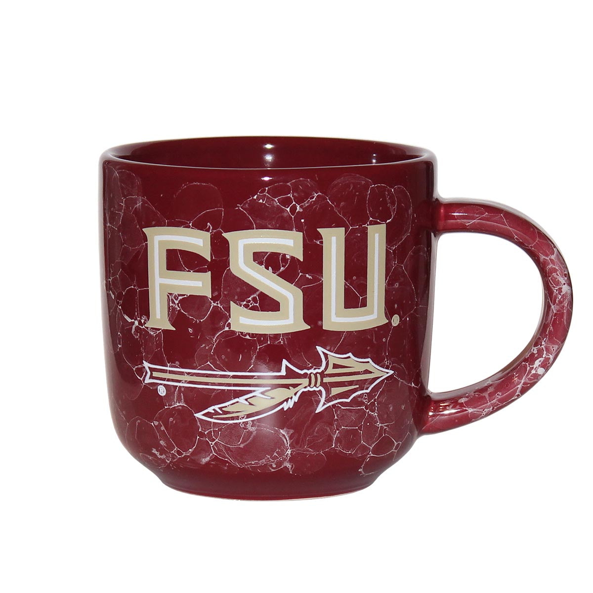 RFSJ FSU Spear 17oz Marbled Mug - Garnet