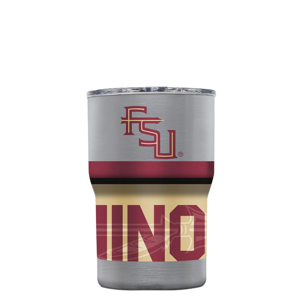 Gametime Sidekicks Stacked FSU/Seminoles Spear Design Stainless Steel Can/Bottle Cooler - Silver