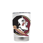 Gametime Sidekicks Seminole Logo Stainless Steel Can/Bottle Cooler - White