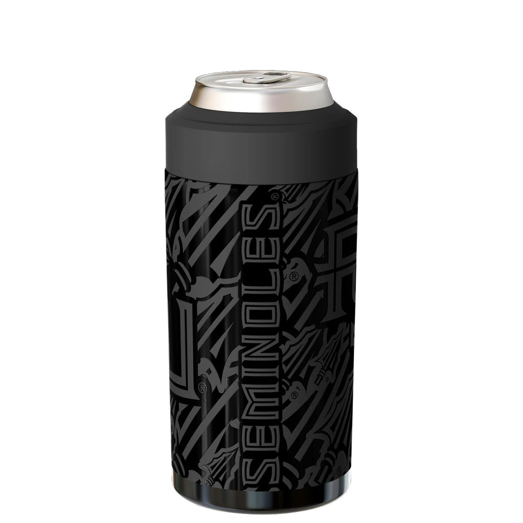 Frostbuddy Tonal Stacked FSU Arrowhead Design Universal Can Cooler - Black