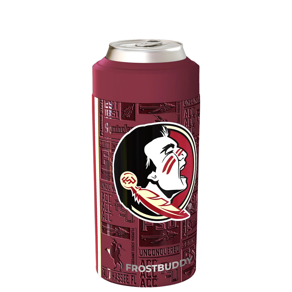 Frostbuddy Seminole Logo Design Universal Can Cooler - Garnet