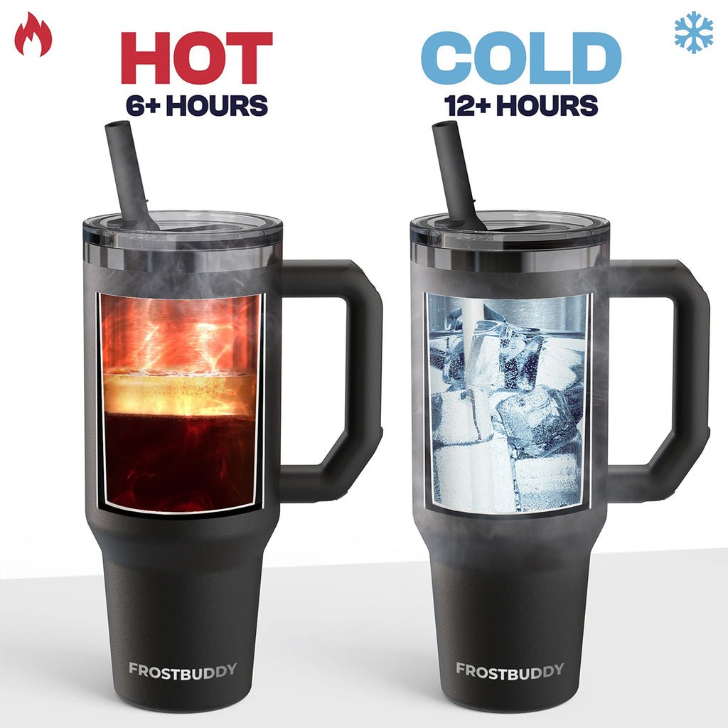 Frostbuddy Seminole Logo Design 40oz Insulated Tumbler - Garnet/Gold