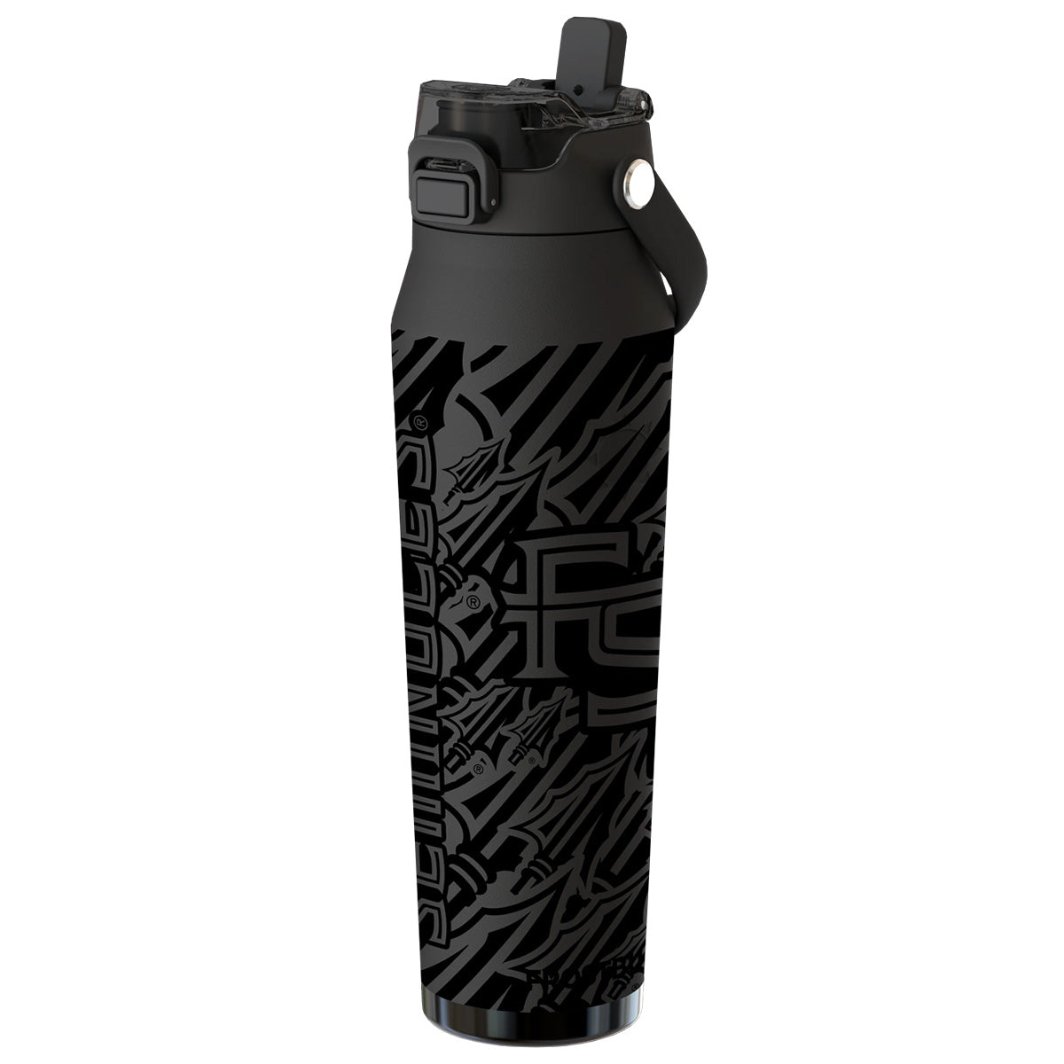 Frostbuddy Tonal Stacked FSU Arrowhead Design 32oz Insulated Water Bottle - Black