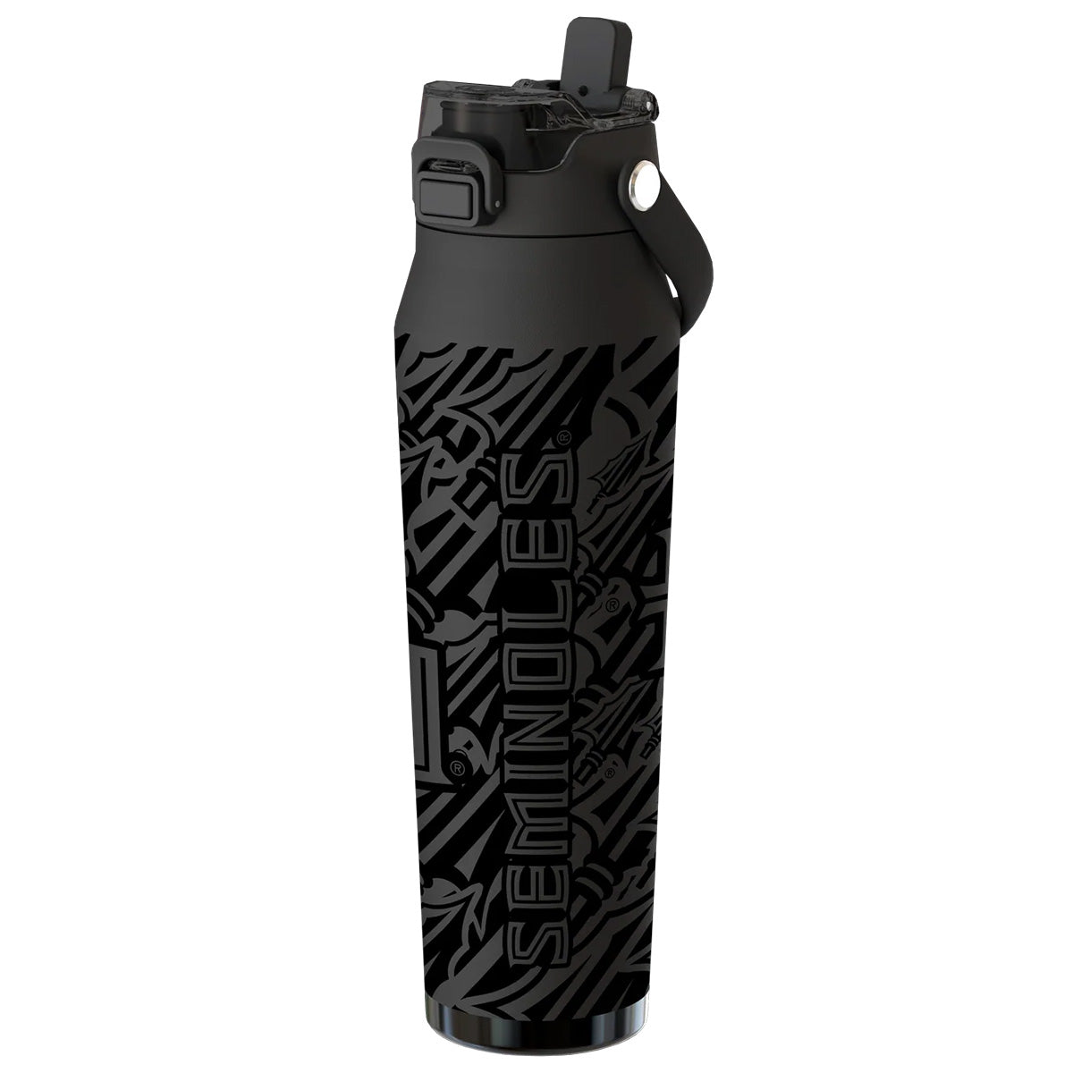 Frostbuddy Tonal Stacked FSU Arrowhead Design 32oz Insulated Water Bottle - Black