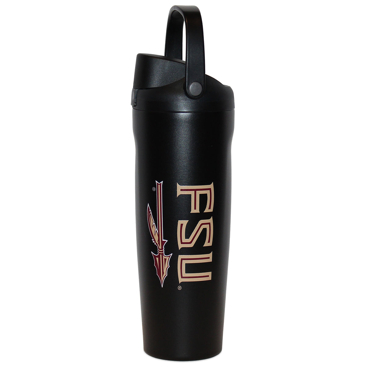 FSU Spear 30oz Double Wall Stainless Steel Thermal Bottle - Black
