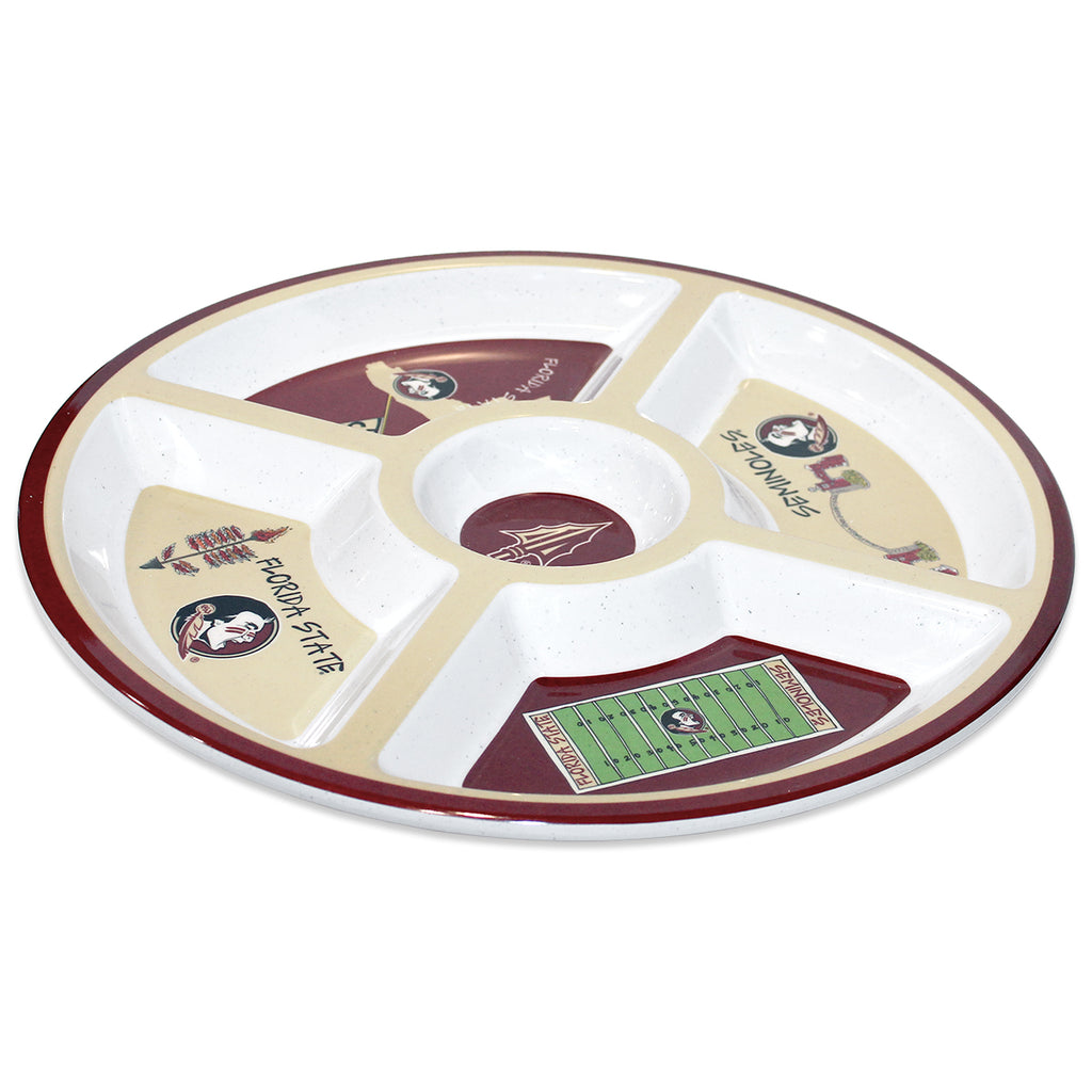 Magnolia Lane Florida State University Assorted Designs Melamine 5-Section Tray