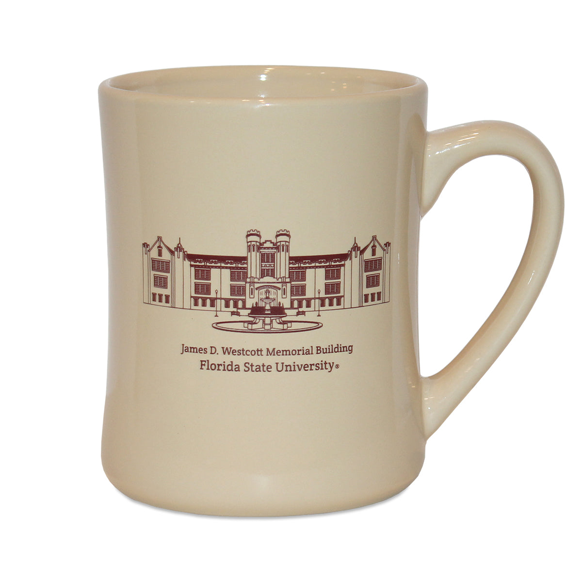 RFSJ Westcott Building Florida State University 16oz Ceramic Mug - Natural