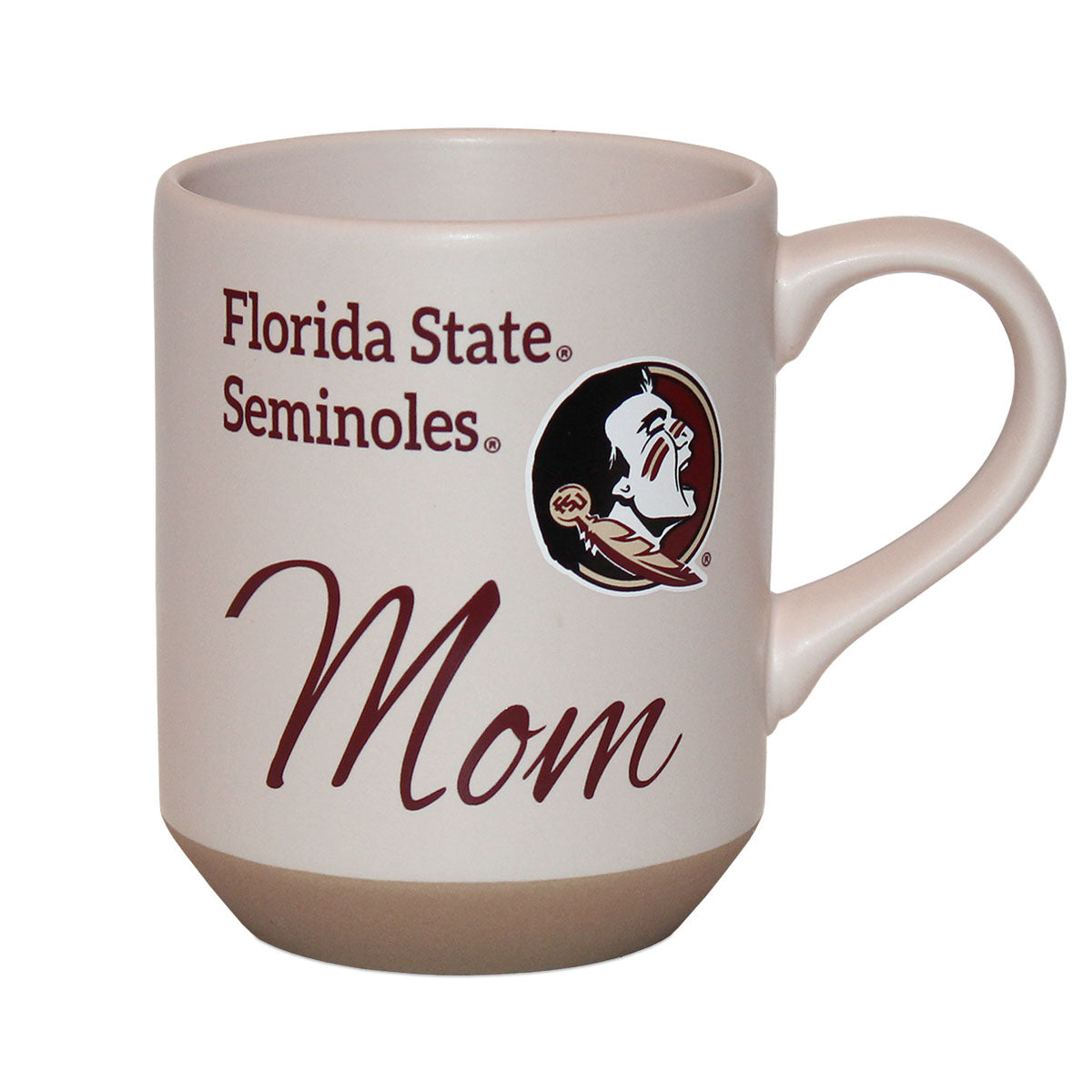 RFSJ Florida State Seminoles Mom 16oz Matte Finish Ceramic Mug - Cream