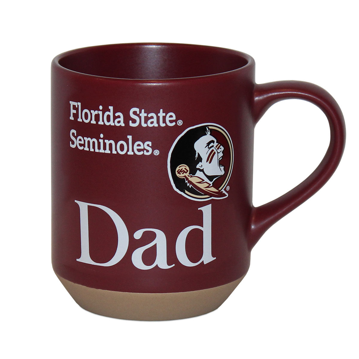 RFSJ Florida State Seminoles Dad 16oz Matte Finish Ceramic Mug - Garnet