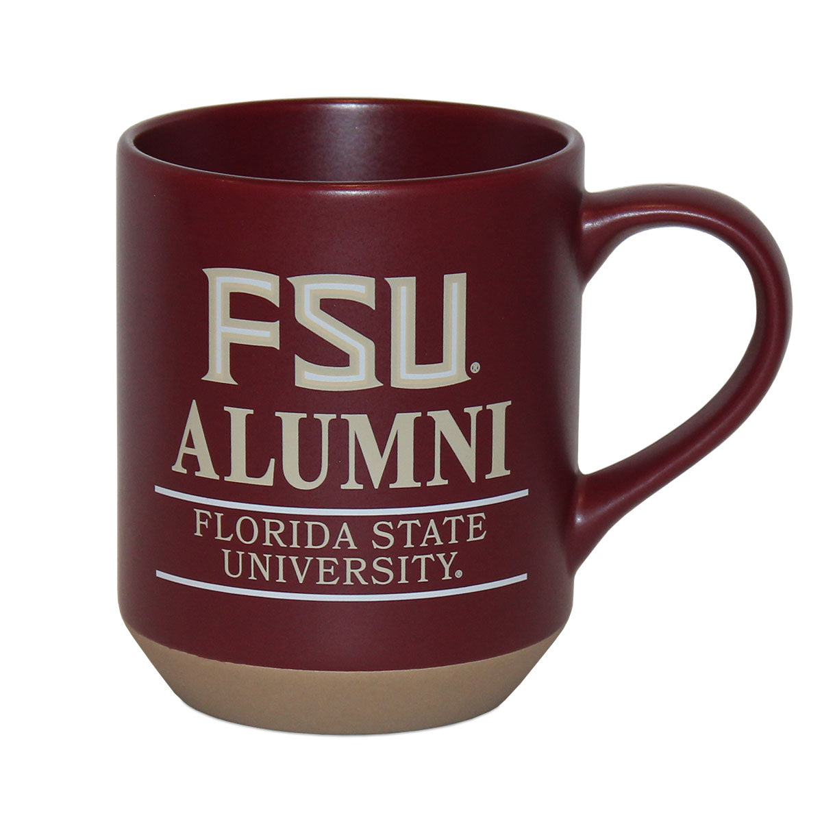 RFSJ FSU Alumni Florida State University 16oz Matte Finish Ceramic Mug - Garnet