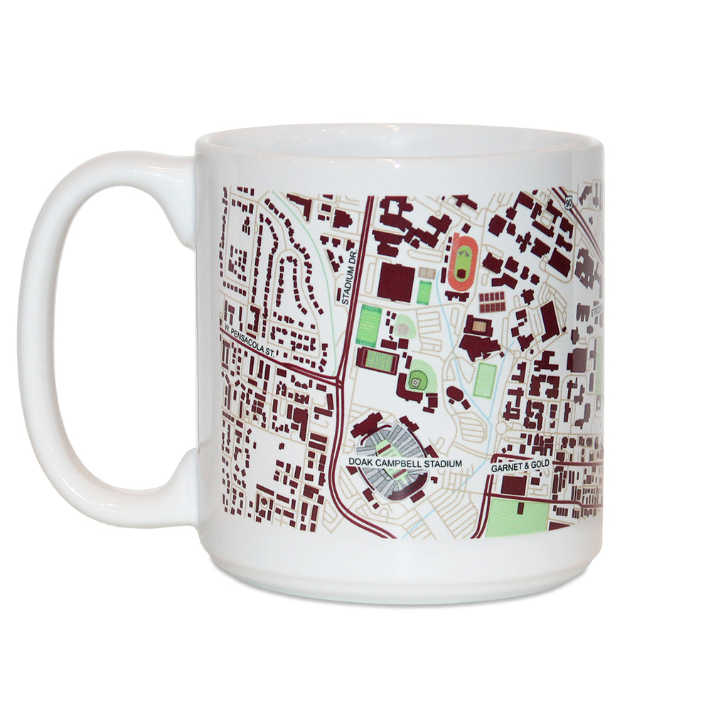RFSJ Seminole Logo/Campus Map Design 20oz Ceramic Mug - White