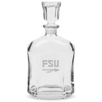 RFSJ Etched FSU Spear Decanter Set Gift Box
