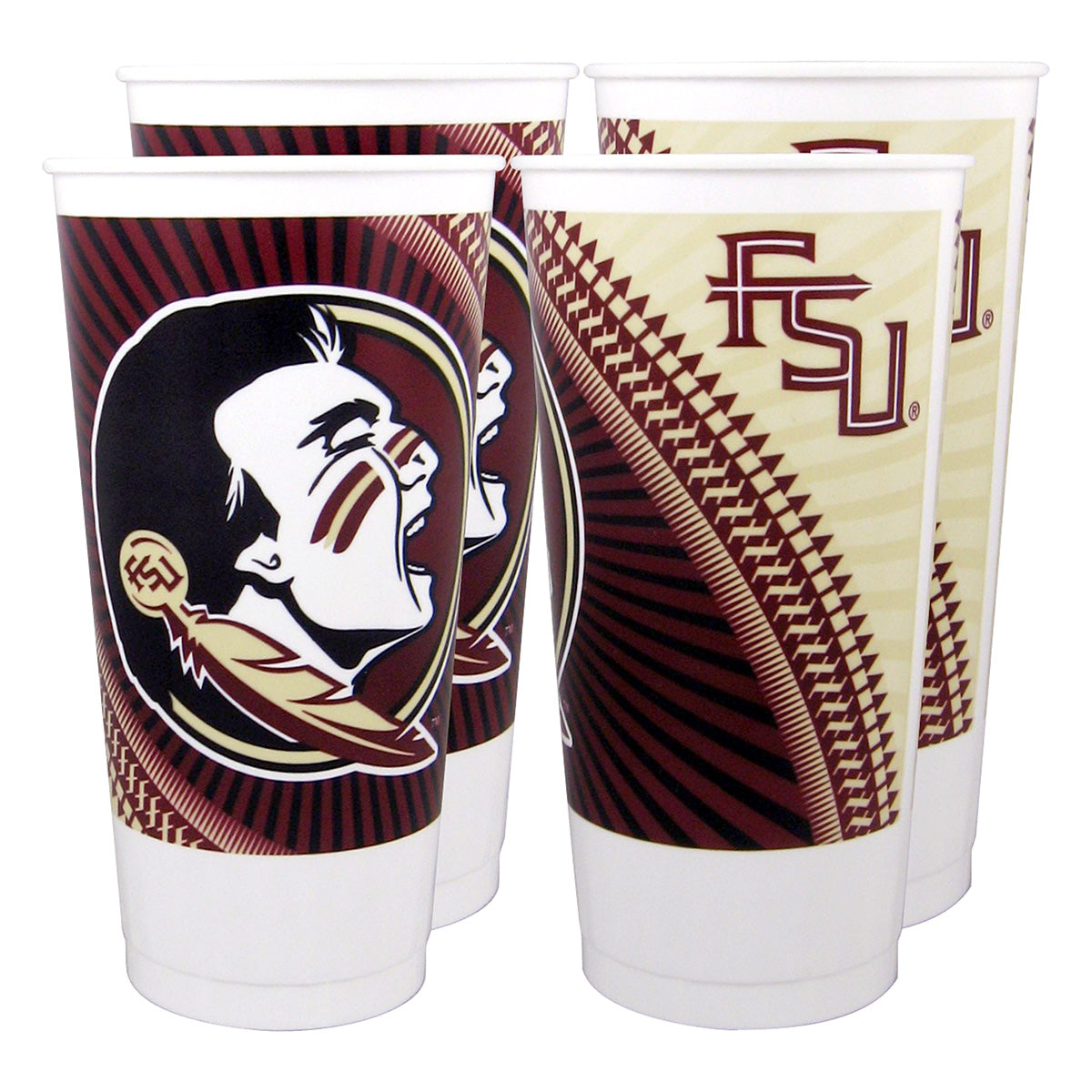 Westrick Seminole Logo 4Pk 24oz Souvenir Cups