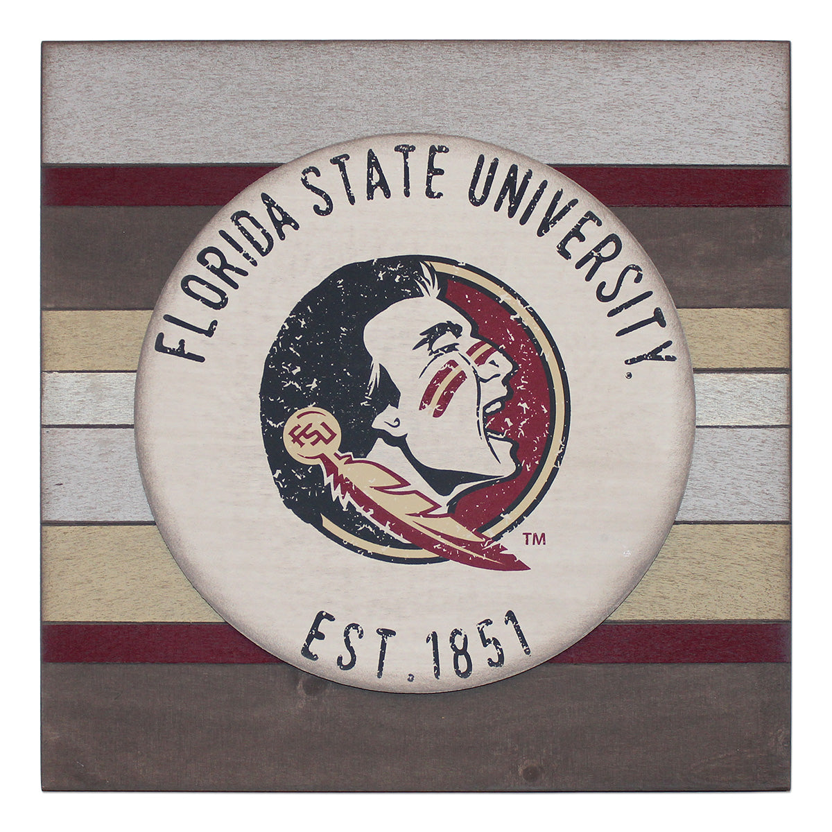 Glory Haus Seminole Logo 16x16 Vintage Board