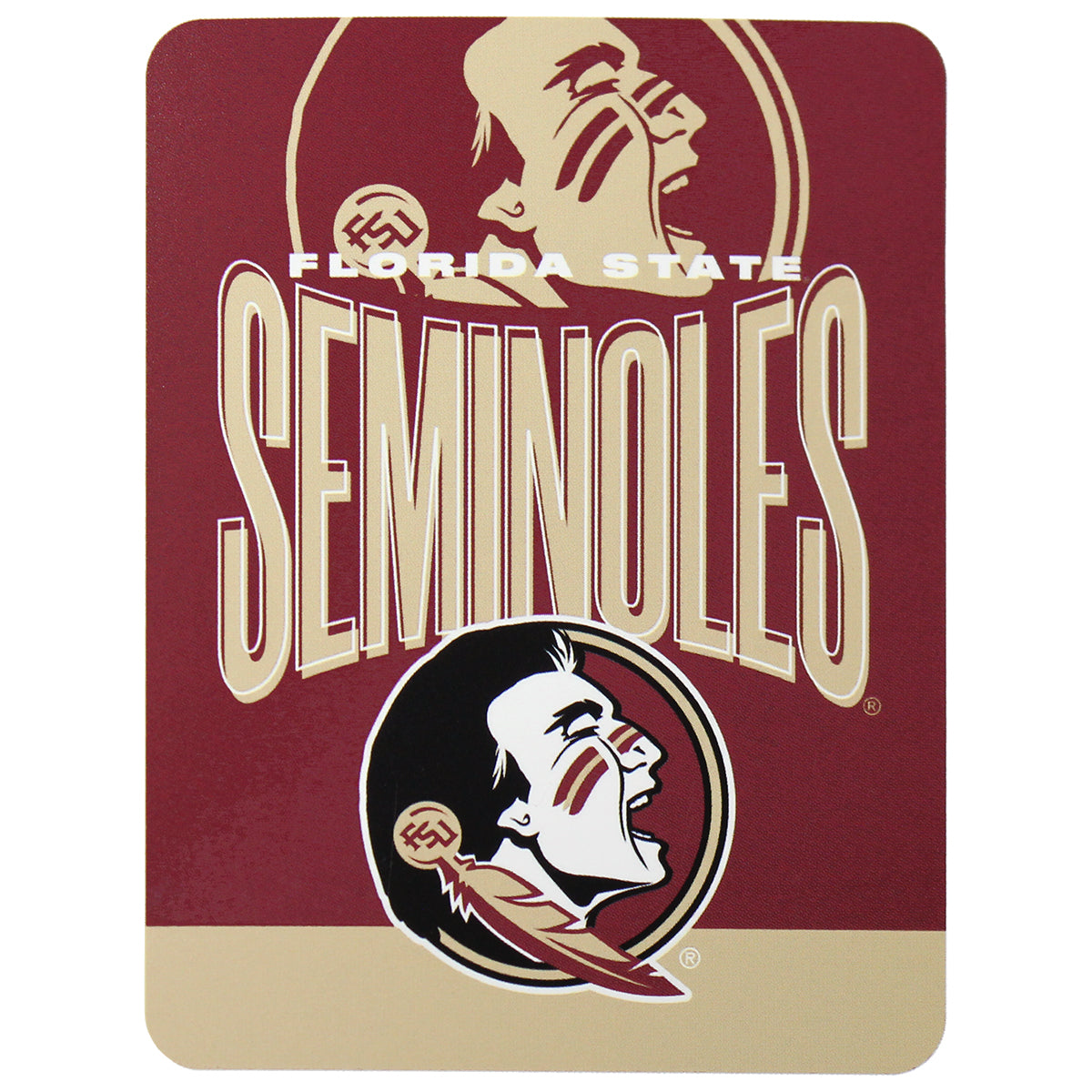 Northwest Florida State Seminoles/Seminole Logo 46"x60" Silk Touch Throw - Garnet