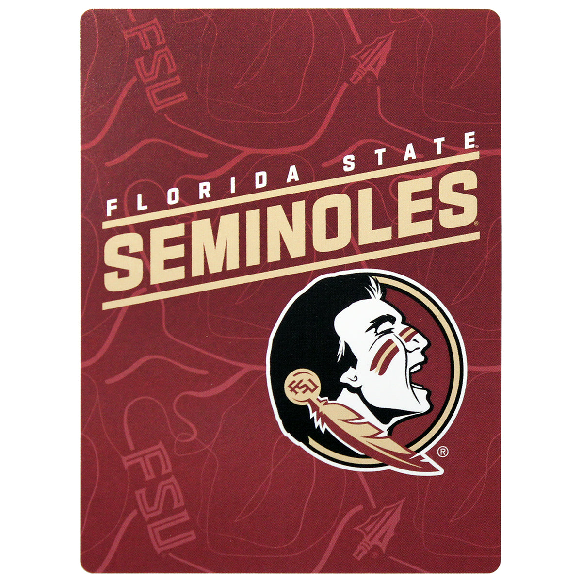 Northwest Florida State Seminoles/Seminole Logo 60"x80" Cloud Layer Throw - Garnet