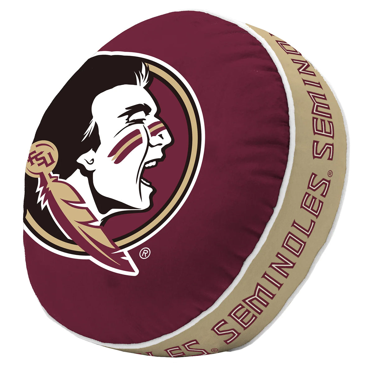 Logo Brands Seminole Logo/Seminoles Design Oval Puff Pillow
