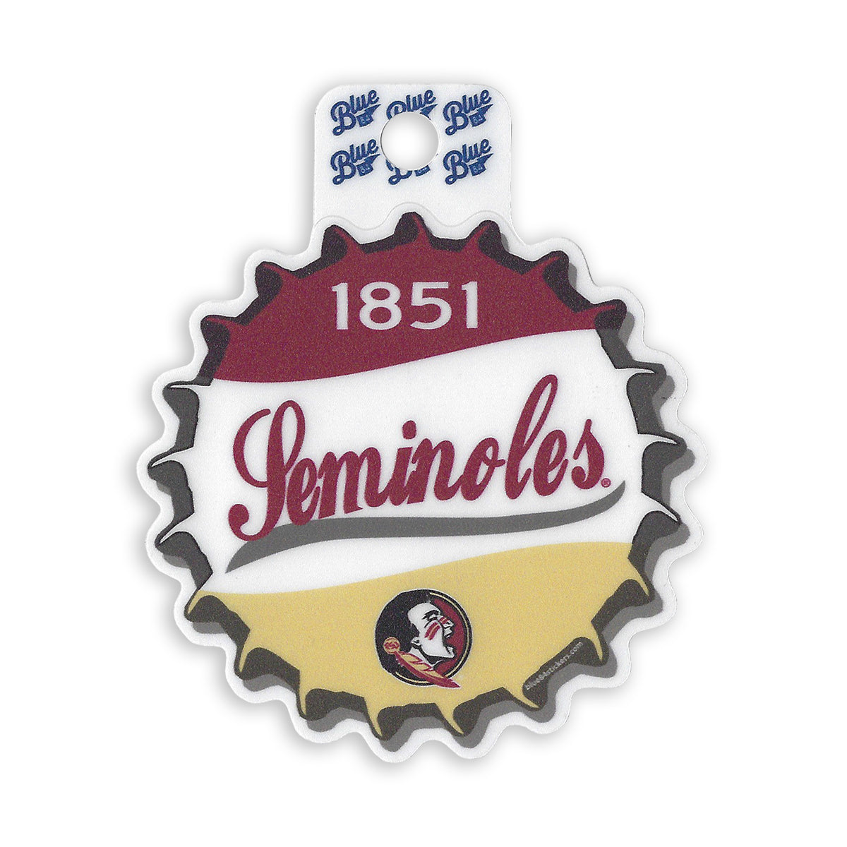 Blue 84 Seminoles Seminole Logo Bottlecap Decal