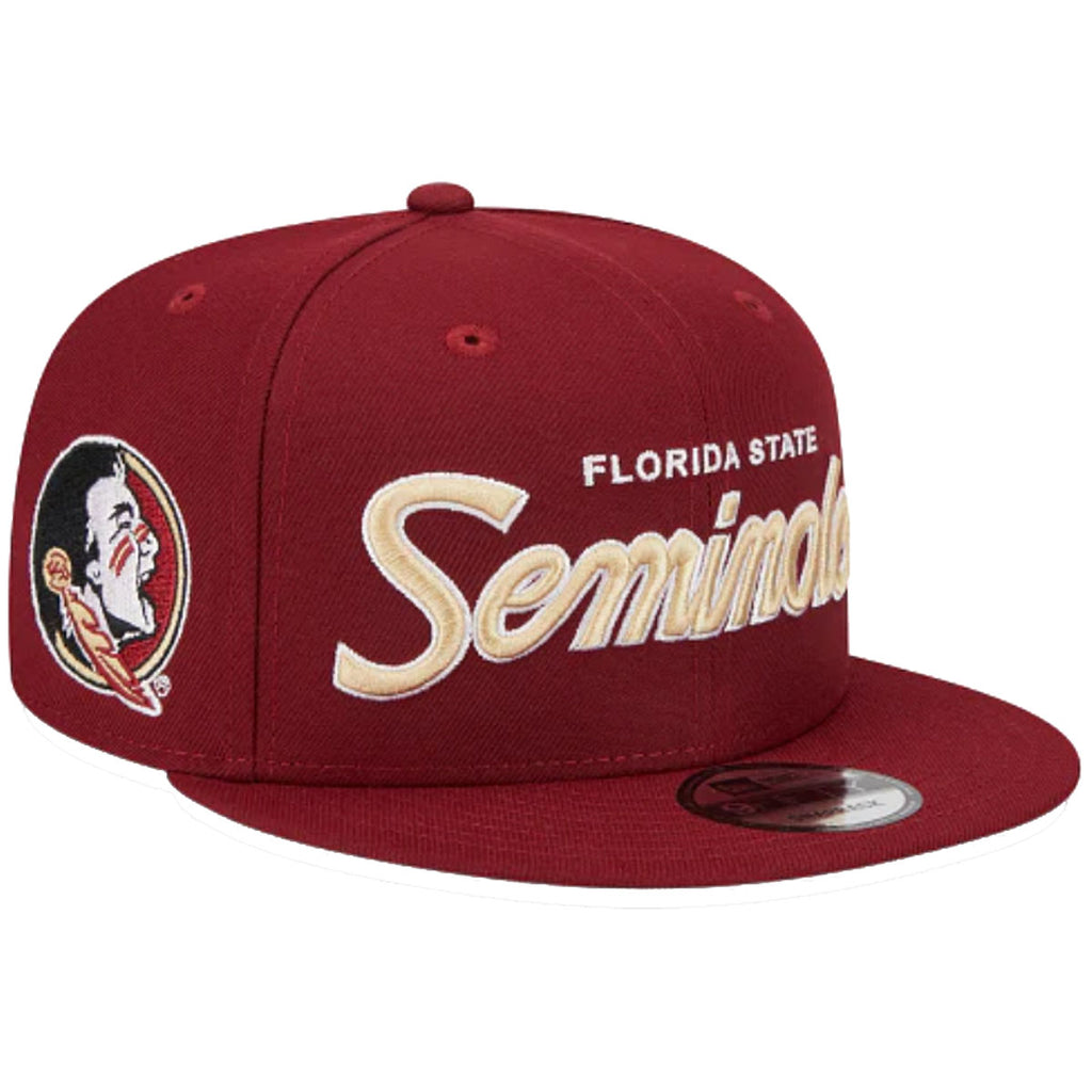 New Era Florida State Seminoles Adjustable Flat Bill Snapback Cap - Garnet
