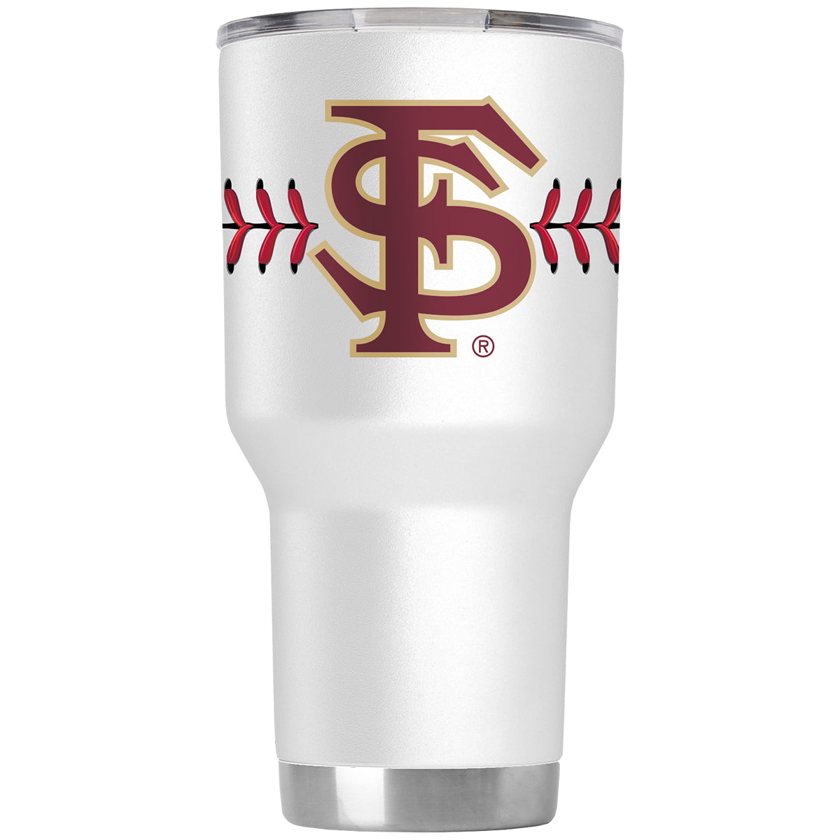 Gametime Sidekicks Interlocking FS Baseball Design 30oz Insulated Tumbler - White
