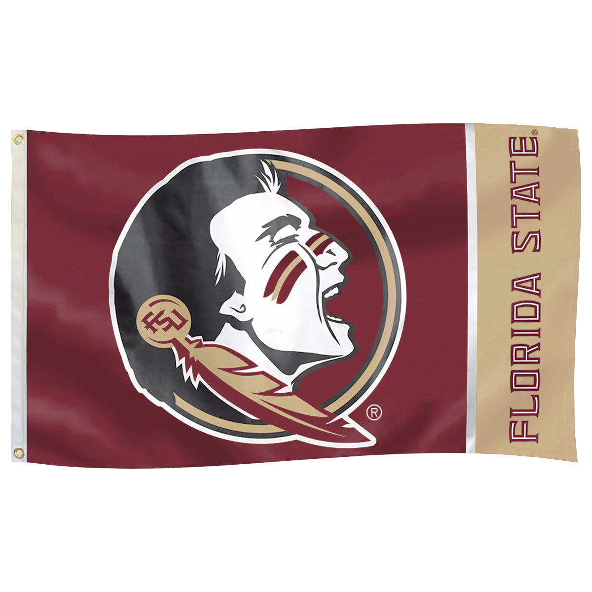 University Blanket & Flag Seminole Logo/Florida State 3x5 Flag in a Bag - Garnet