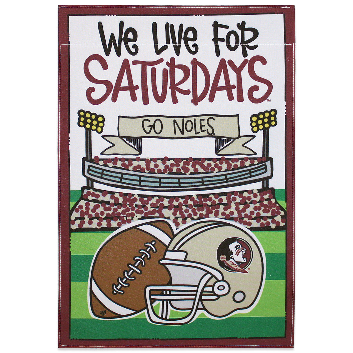 Magnolia Lane We Live For Saturdays Design Garden Flag