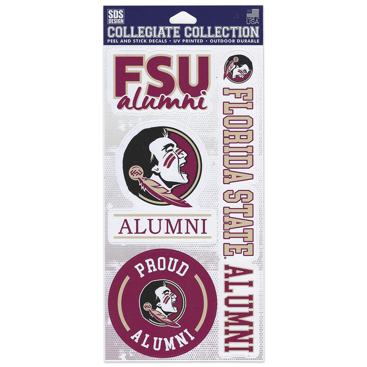 Fsu Hood Sticker SDS FSU Alumni Decal Sheet – Garnet & Gold