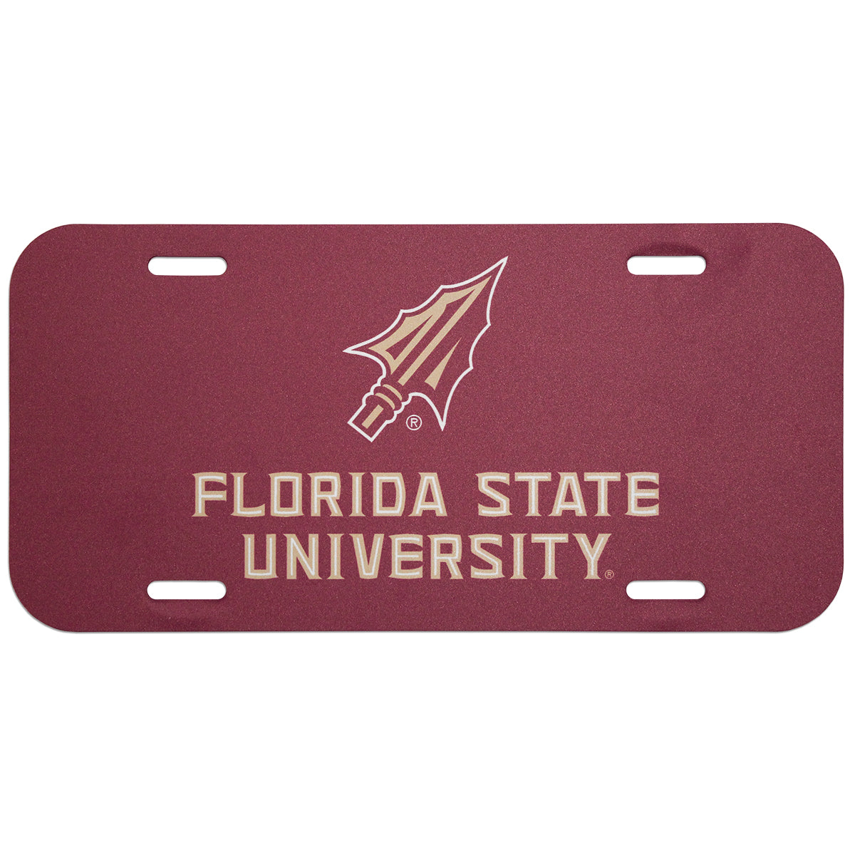 Wincraft Arrowhead/Florida State University Plastic License Plate