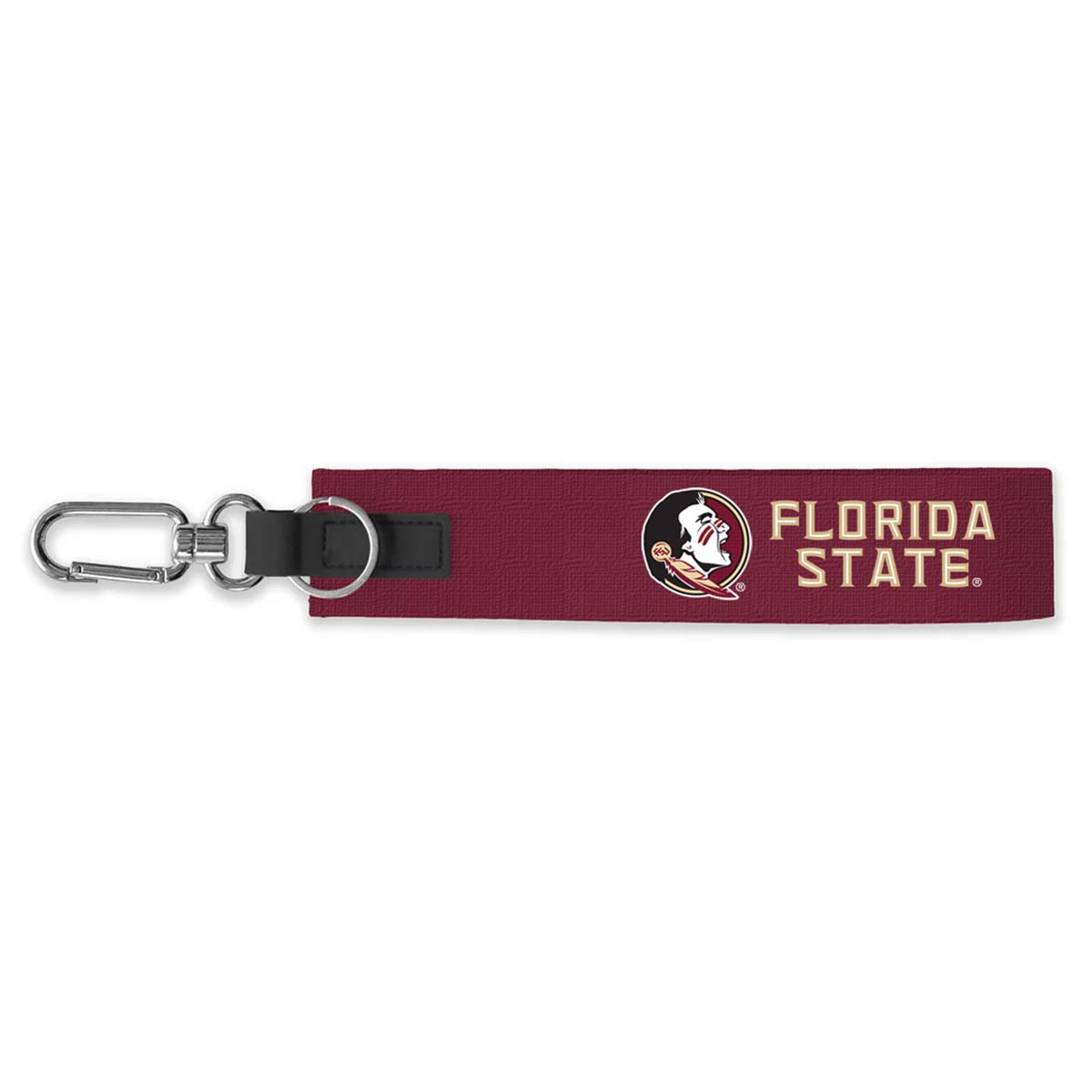 Jardine Seminole Logo/Florida State Design Oversized Strap Carabiner Keychain - Garnet