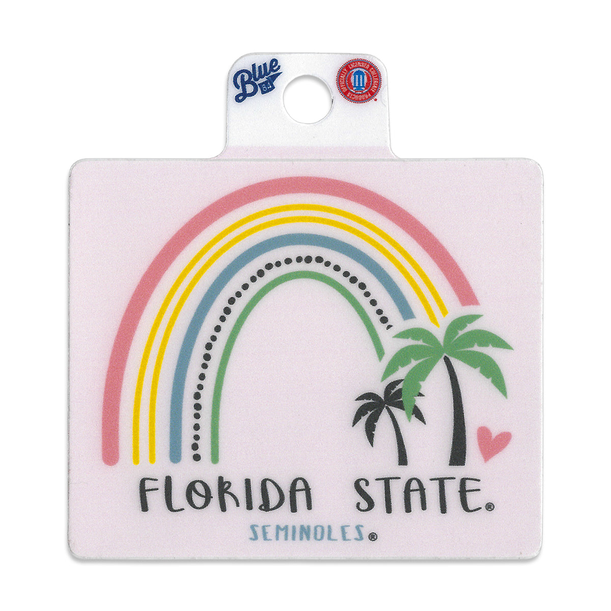 Blue 84 Florida State Seminoles Rainbow Palm Design Decal