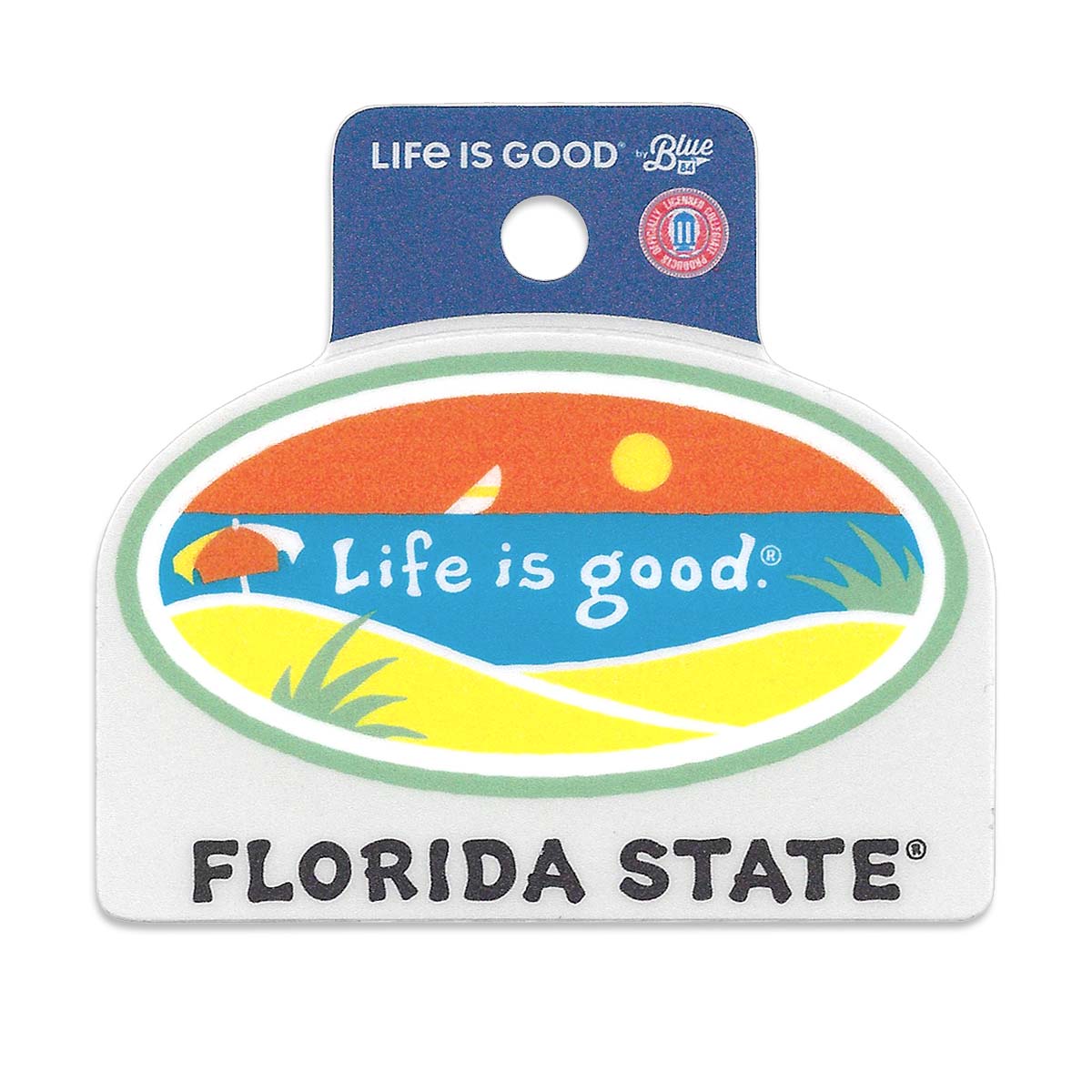 Blue 84 Florida State Life is Good Beach Scene Decal