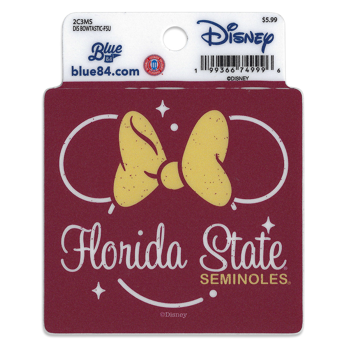 Blue 84 Minnie Mouse Florida State Seminoles Decal