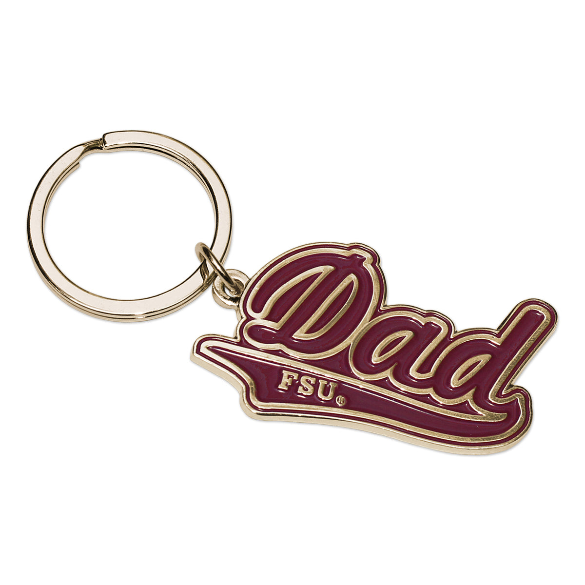 Neil Enterprises FSU Dad Metal Keytag - Gold