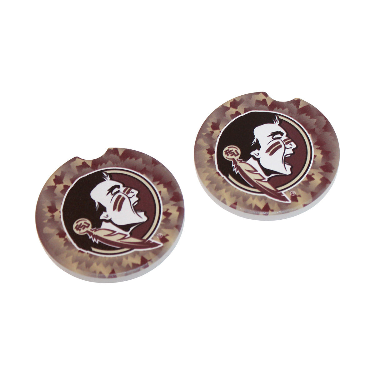 Magnolia Lane Seminole Logo Car Coasters Set