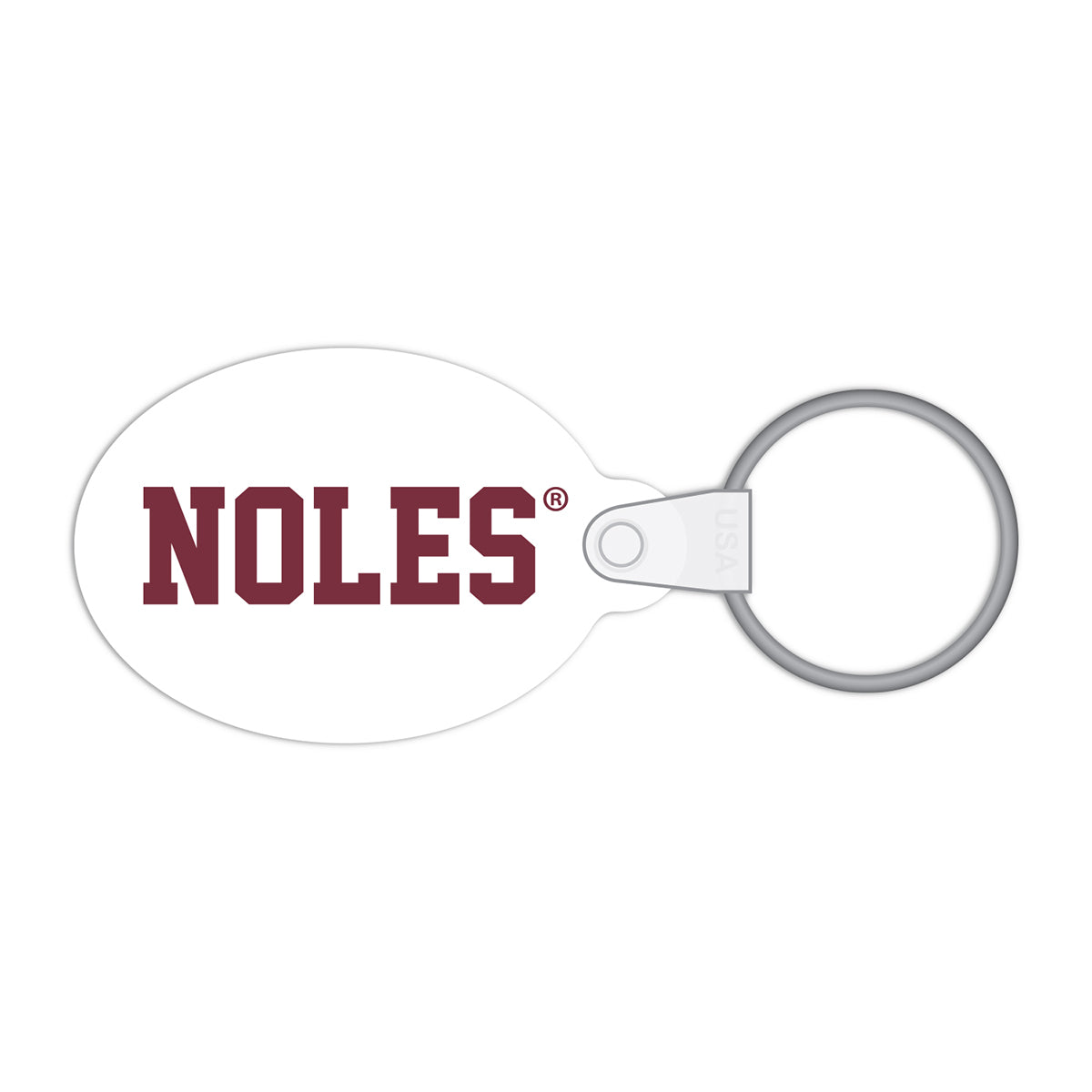 Jardine Noles Soft Oval Key Tag - White