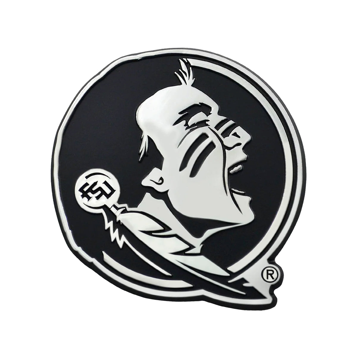 Logo Brands Seminole Logo Chrome Metal Emblem