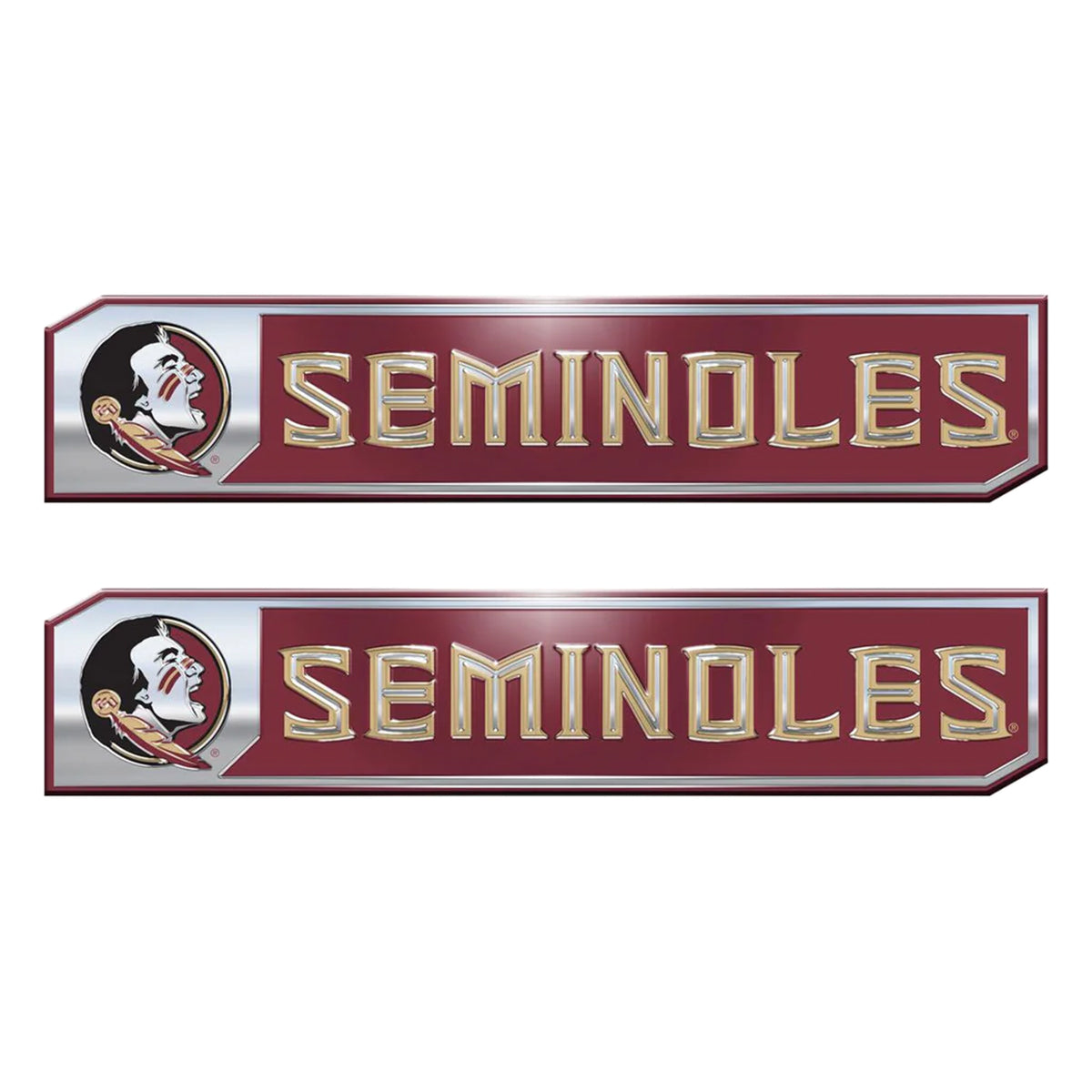 Logo Brands Seminole Logo Seminoles Truck Metal Emblem Set