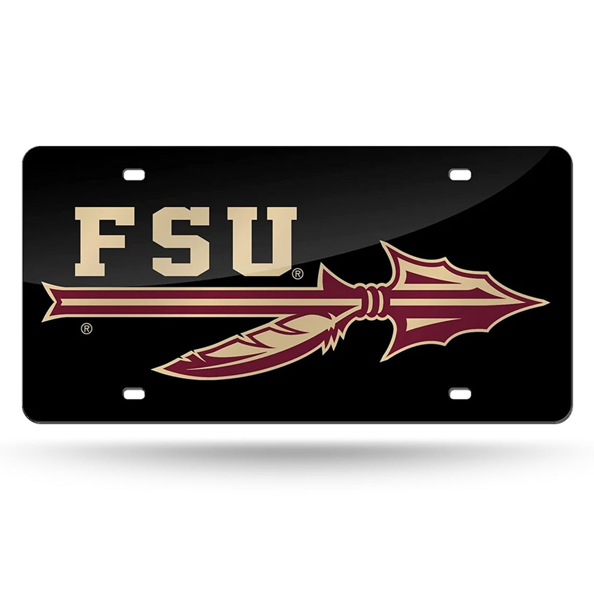 Rico FSU Spear Acrylic License Plate - Black