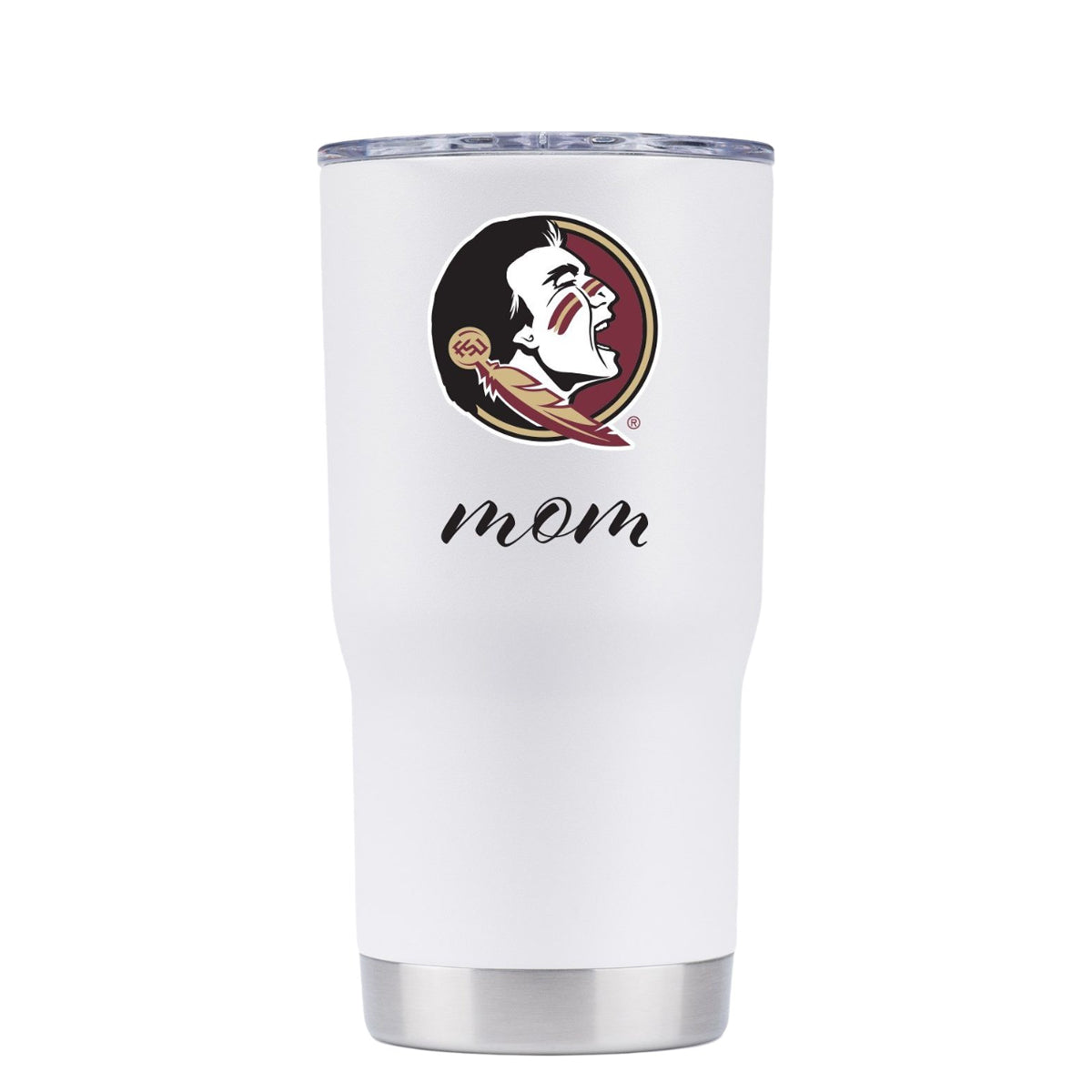 Gametime Sidekicks Seminole Logo Mom Design 20oz Insulated Tumbler - White