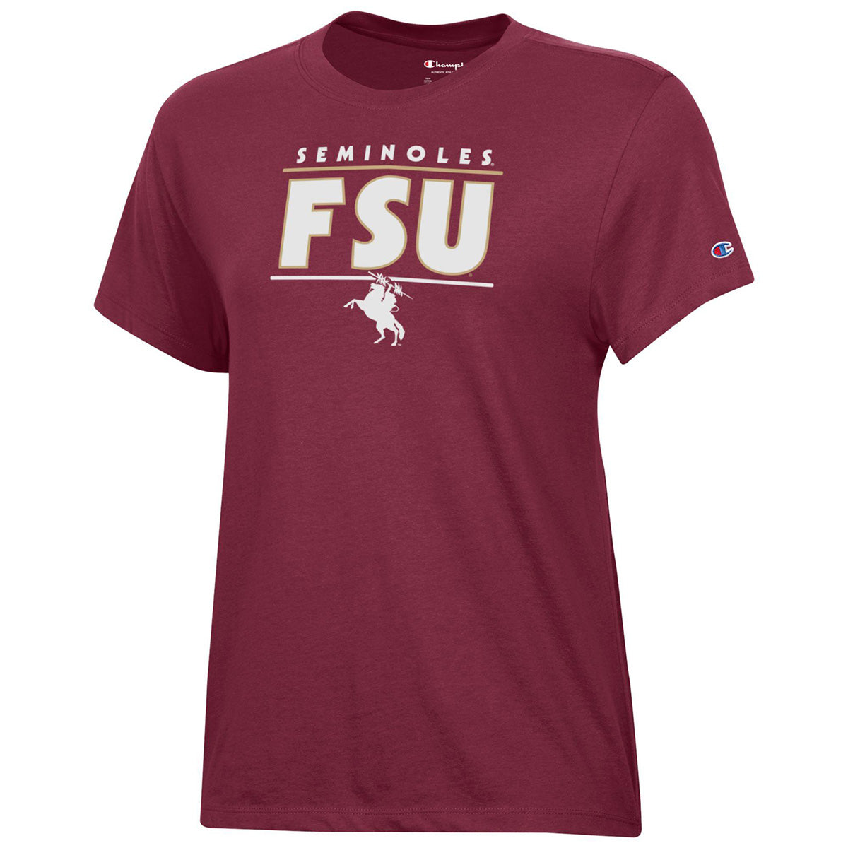 Champion Women's Seminoles/FSU Unconquered Silhouette Short Sleeve T-shirt - Garnet