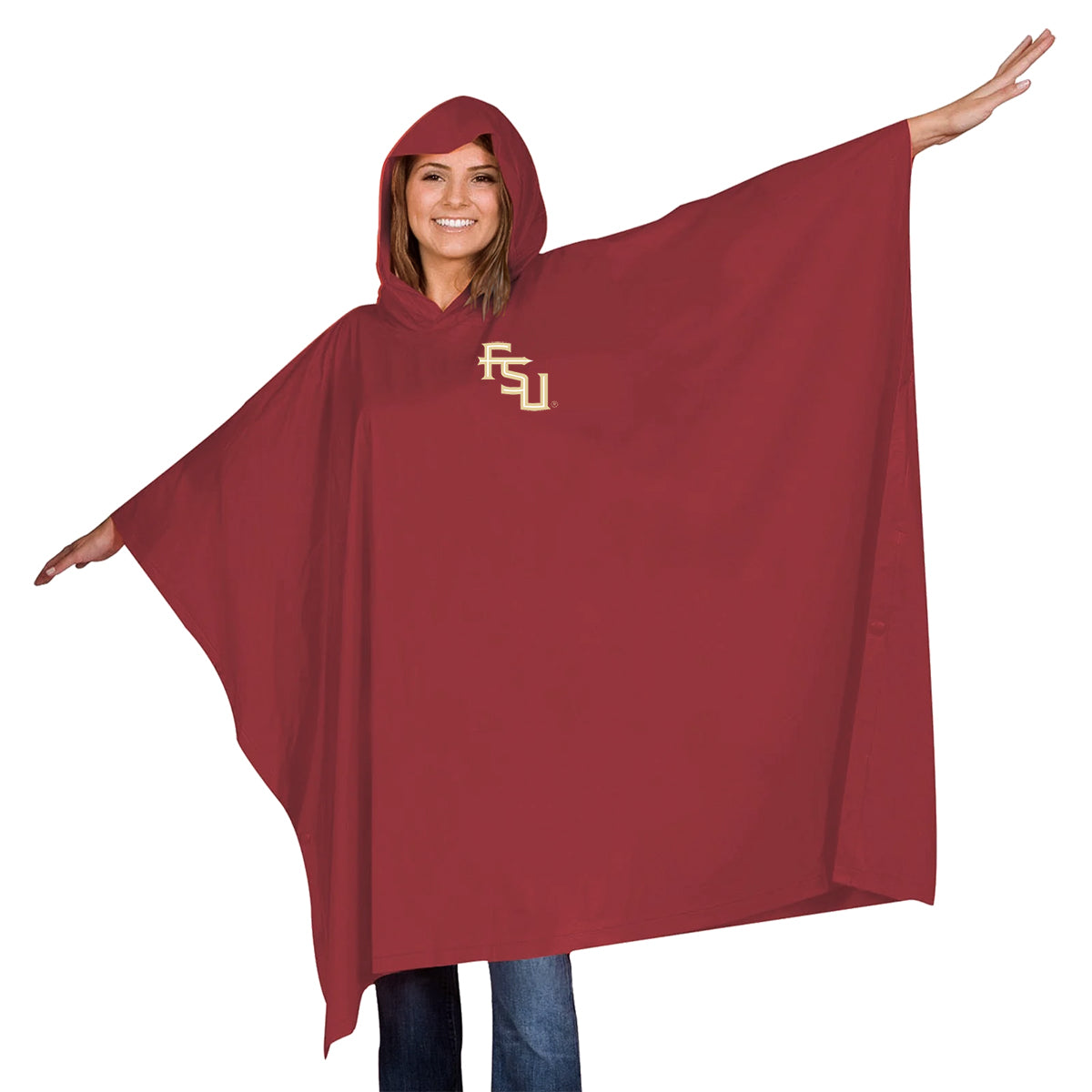 Storm Duds Stacked FSU Medium Weight Poncho - Garnet