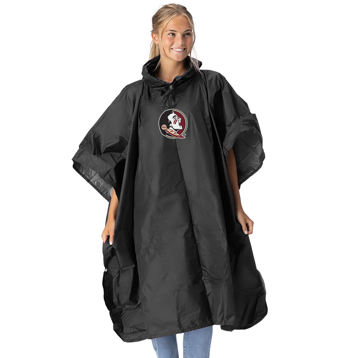 Northwest Seminole Logo Wet Weather Poncho - Black