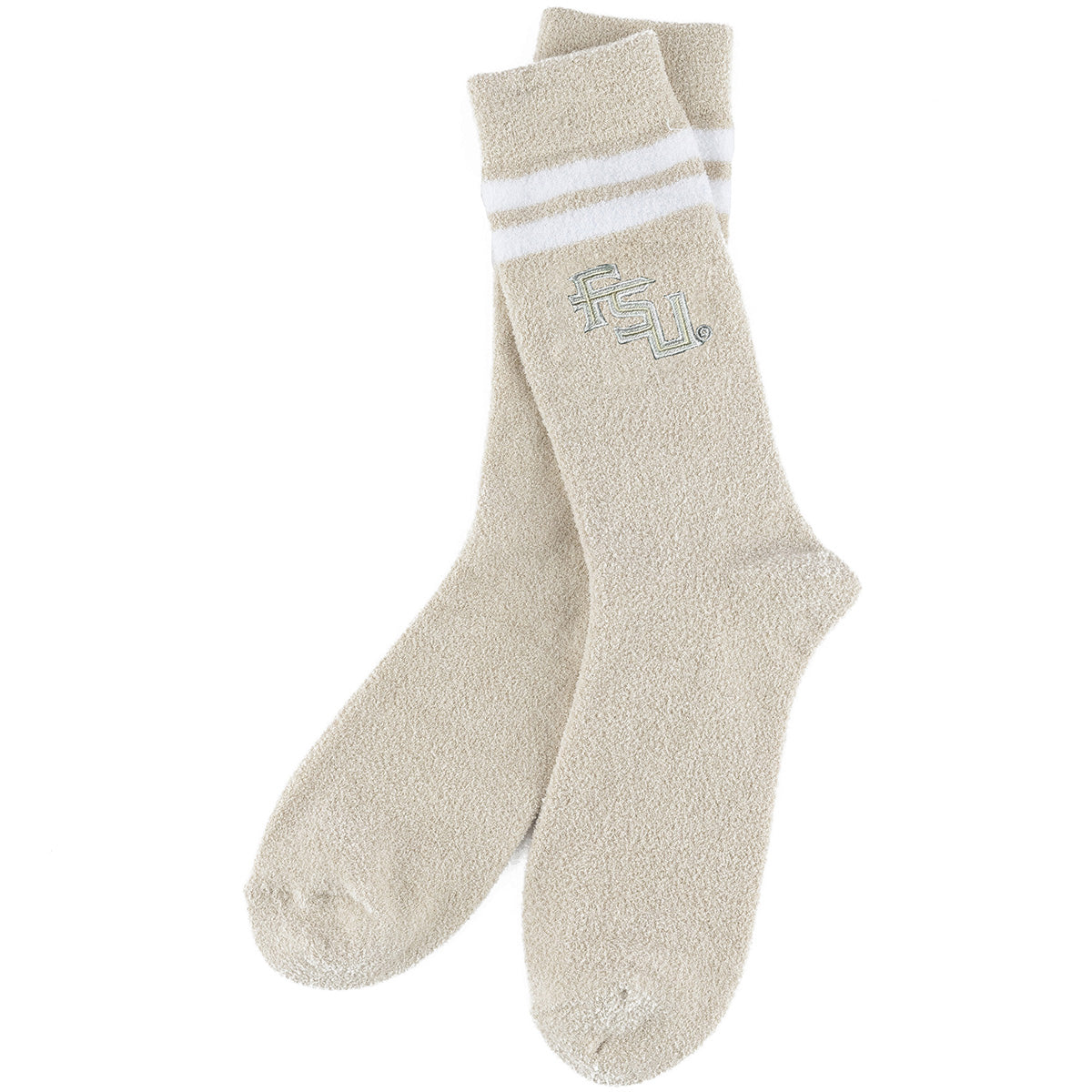 ZooZatz Women's Stacked FSU Plush Yarn Socks - Sand