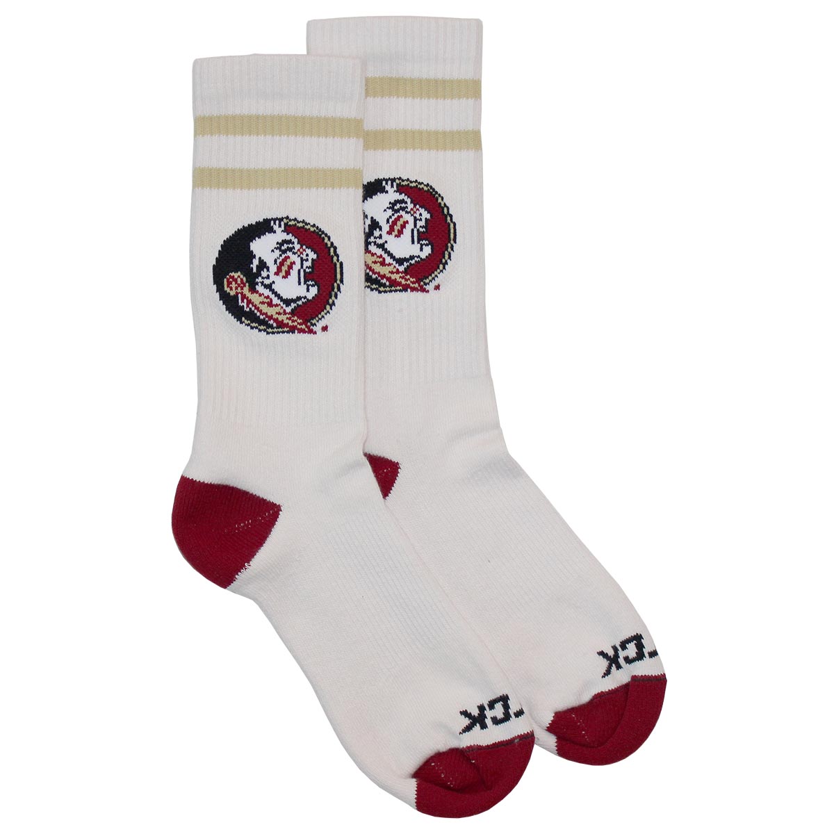 TCK Unisex Seminole Logo Classic Socks - White