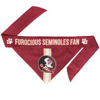 Little Earth Seminole Logo Design Reversible Pet Bandana - Garnet