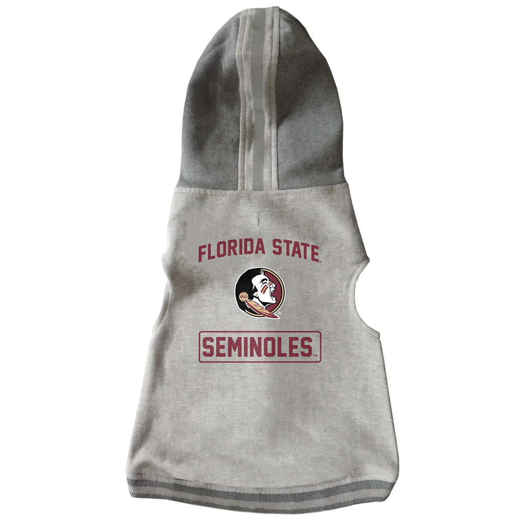 Little Earth Pet Florida State Seminoles/Seminole Logo Hooded Fleece - Grey