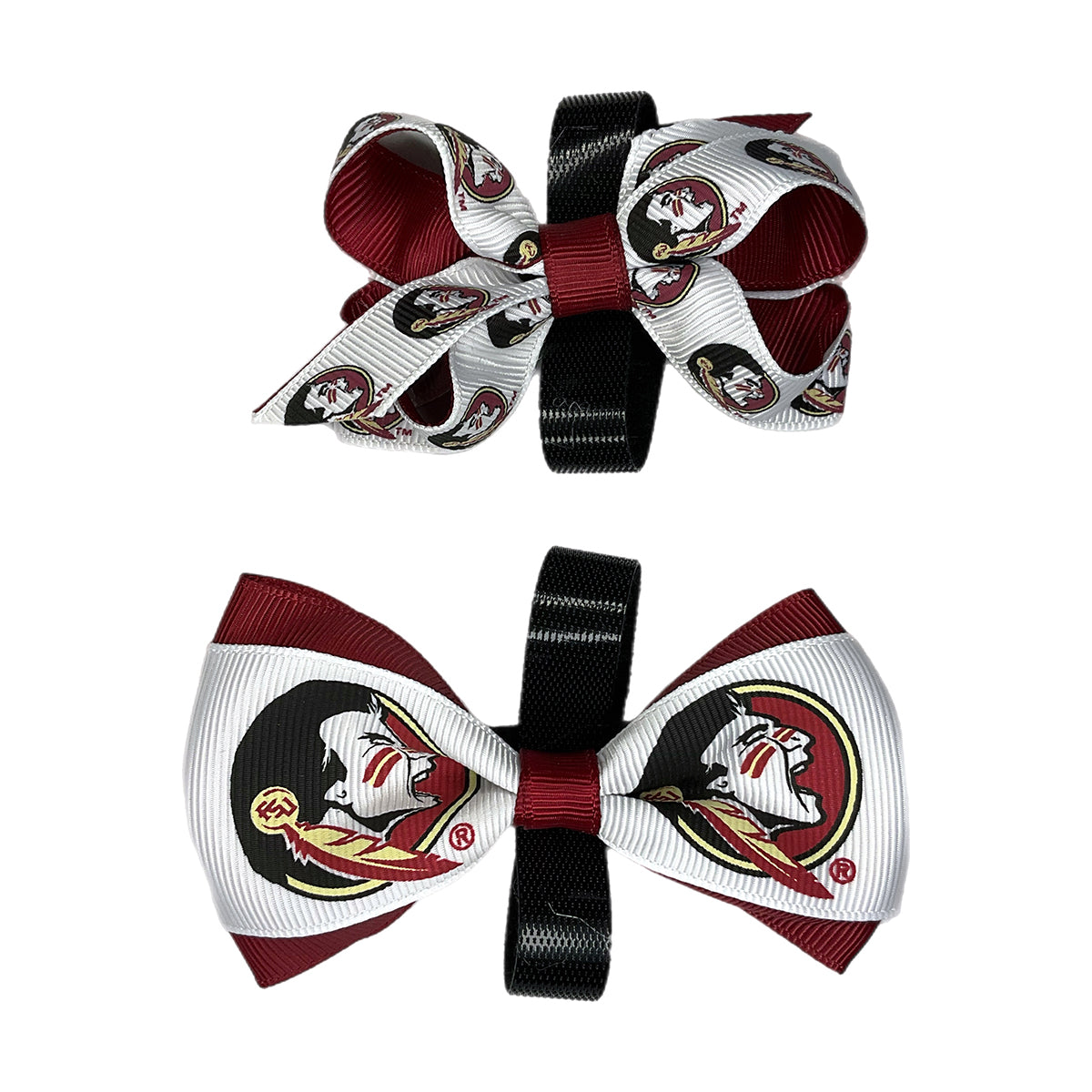 USA Bows Seminole Logos Design 2Pk Pet Bowtie/Bow Set
