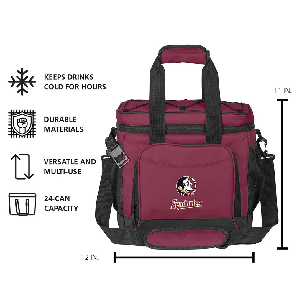 Logo Brands Seminole Logo/Seminoles 24 Can Flex Cooler - Garnet/Black