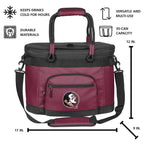Logo Brands Seminole Logo 35 Can Flex Cooler - Garnet/Black